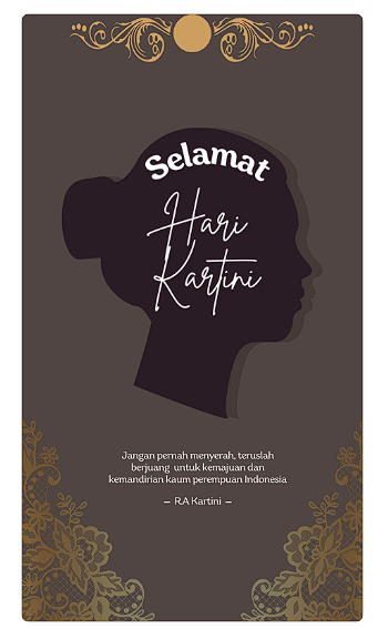 poster hari kartini yang diperingati setiap tanggal 21 april 2025