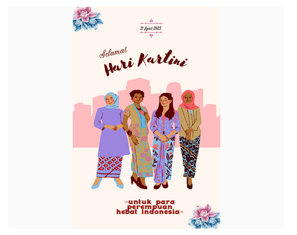 poster hari kartini yang diperingati setiap tanggal 21 april 2025