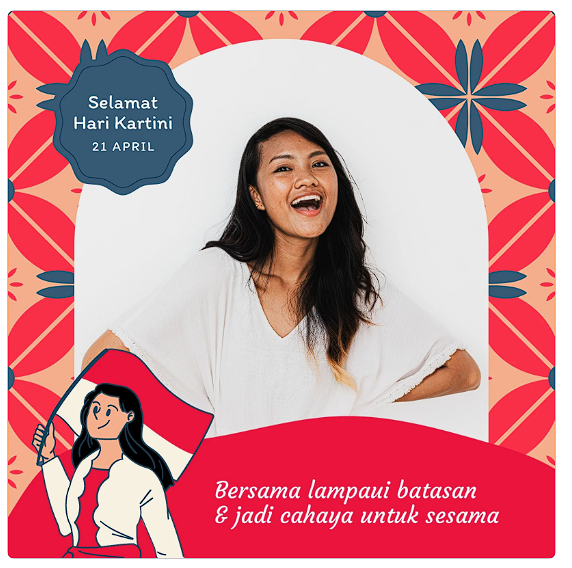 gambar twibbon hari kartini 2025 gratis terbaru