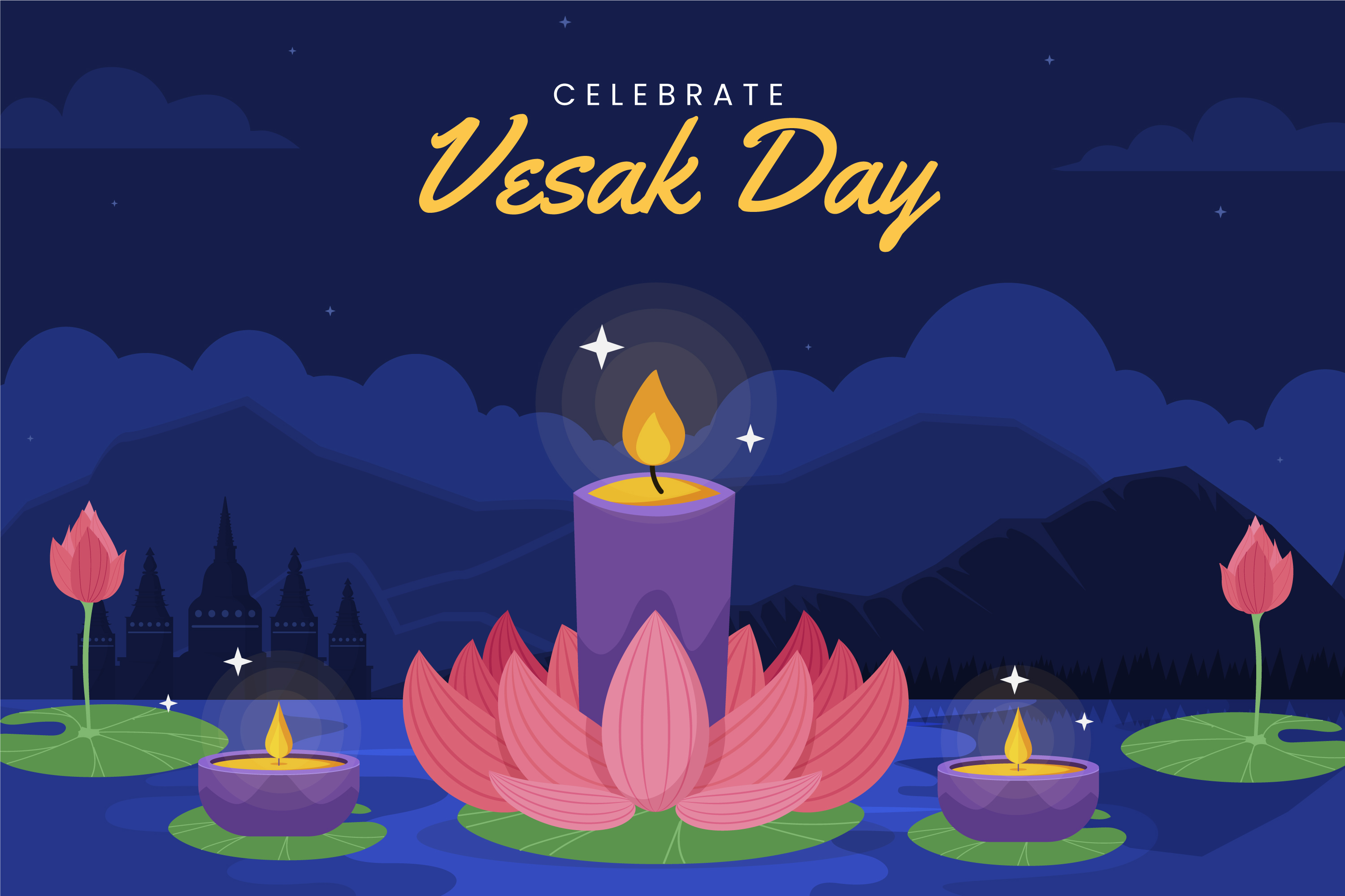 Ilustrasi Foto Ucapan Hari Raya Waisak