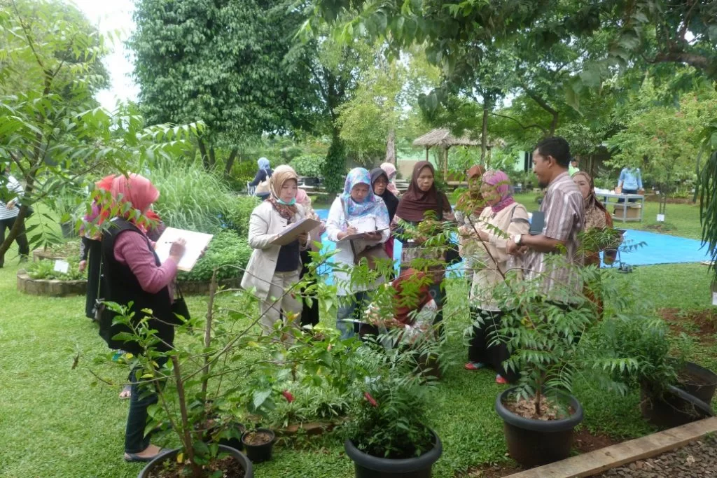 Kegiatan edukasi tanaman herbal di Taman Herbal Insani Depok | Foto: (wisataherbal.com).