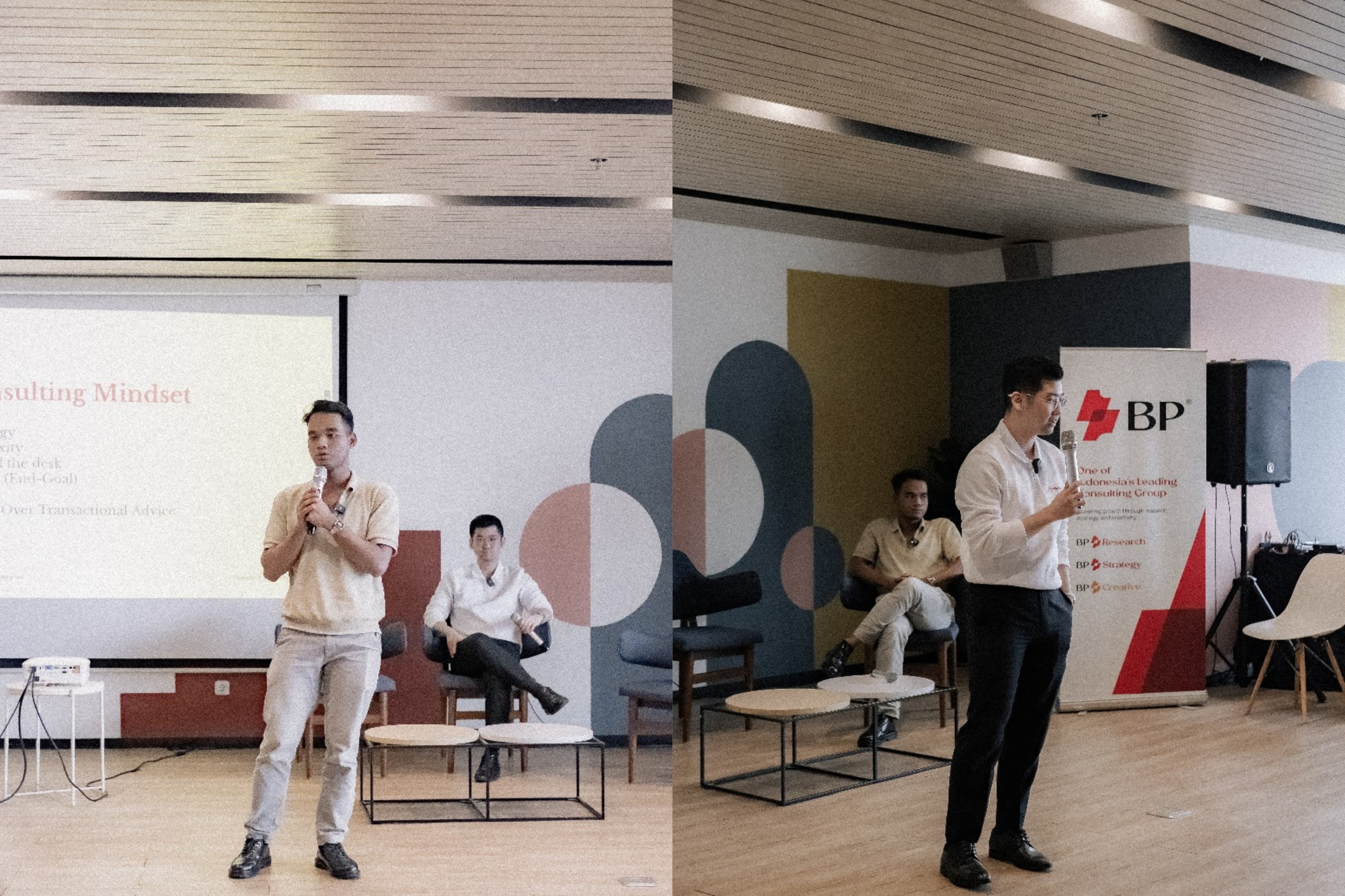 Sesi Consulting 101 yang dibawakan oleh Andrew Soehartono dan Ghifary Muhammad