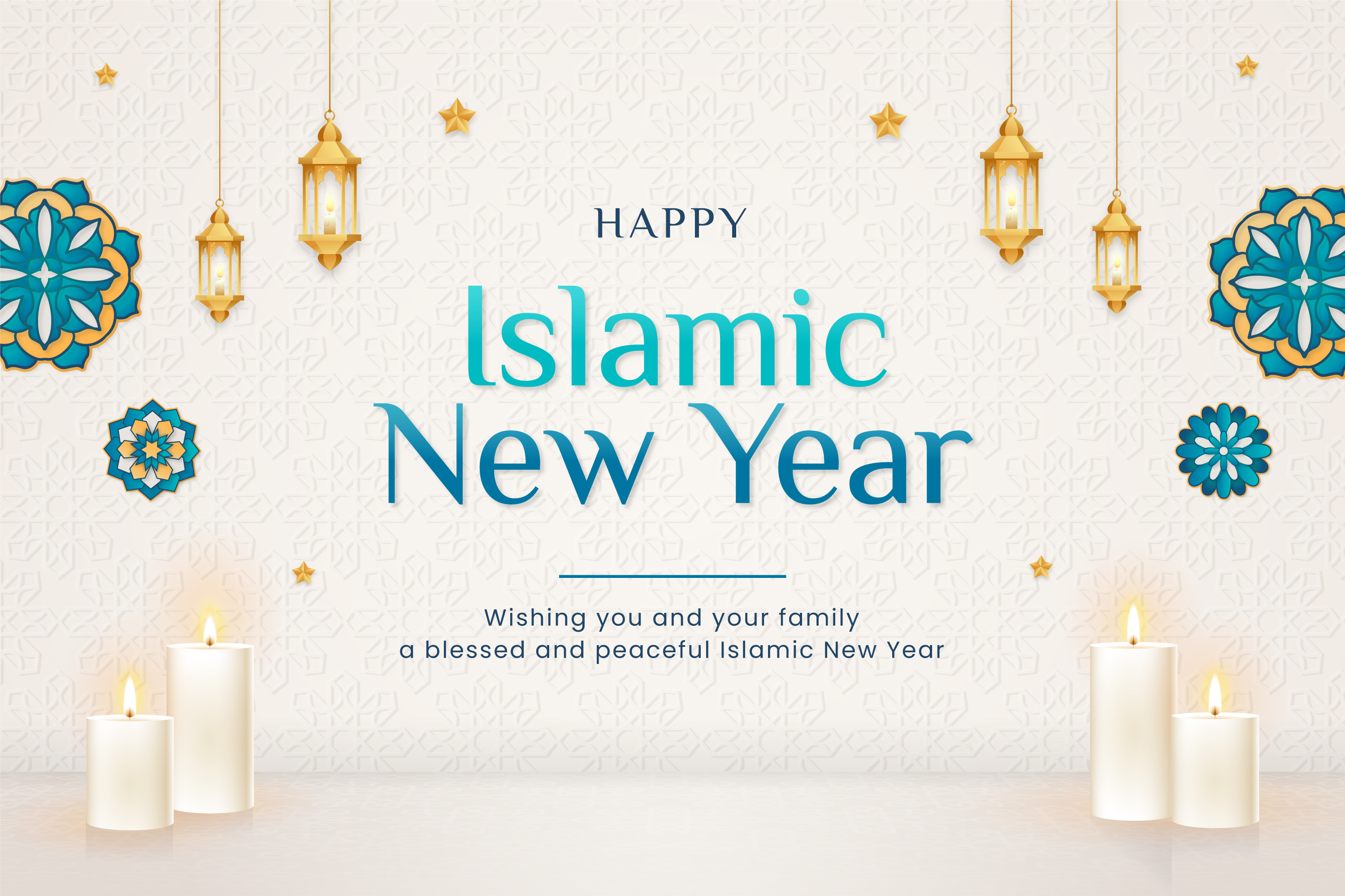 Contoh Poster Tahun Baru Islam Gratis di Freepik | Sumber: Freepik