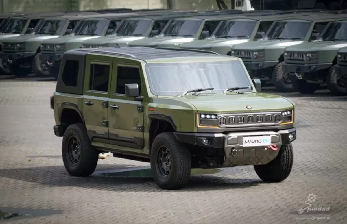 Maung MV3-EV Pandu, kendaraan listrik taktis 4x4 buatan PT Pindad