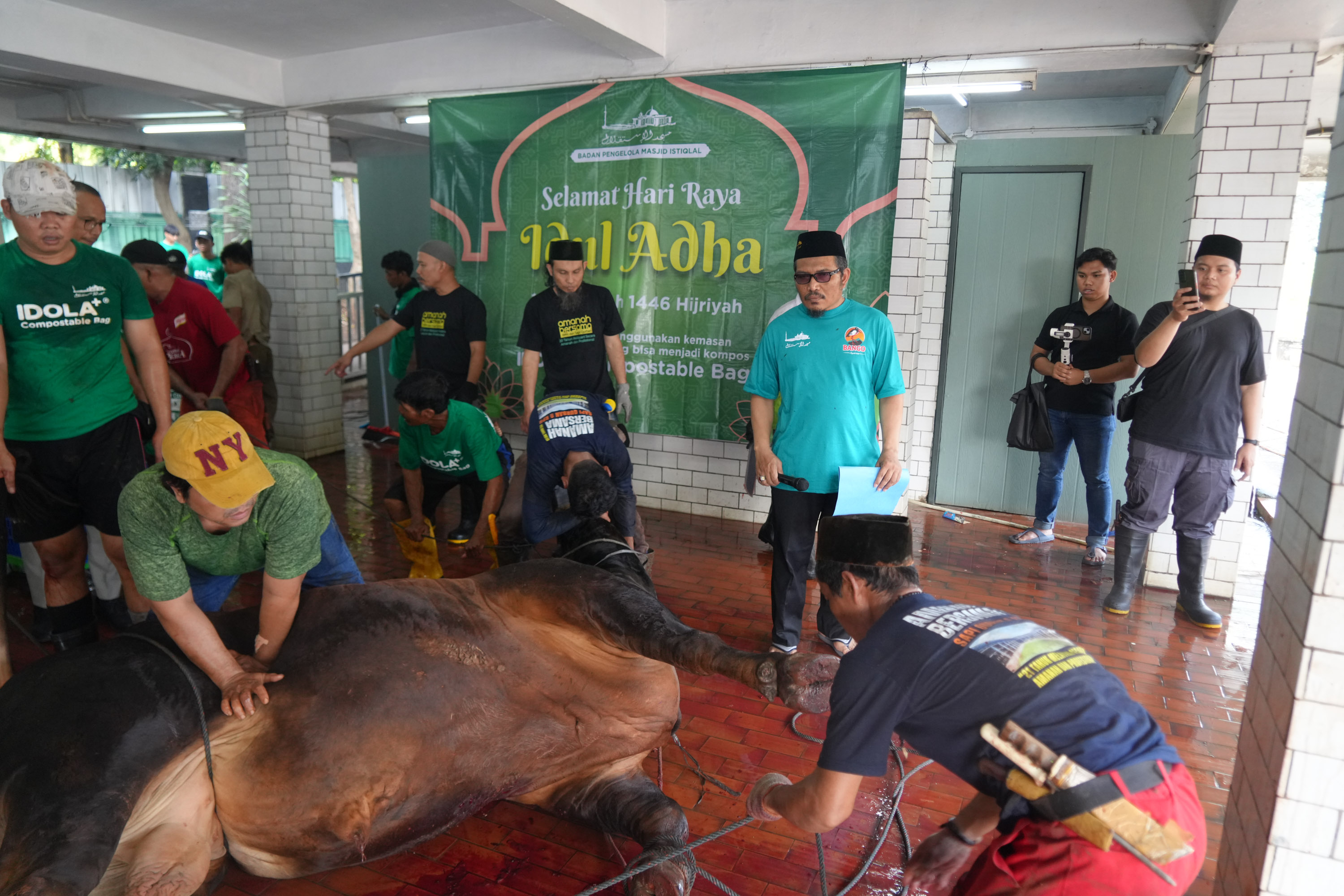 Penyembelihan hewan kurban di Masjid Istiqlal | Humas Masjid Istiqlal