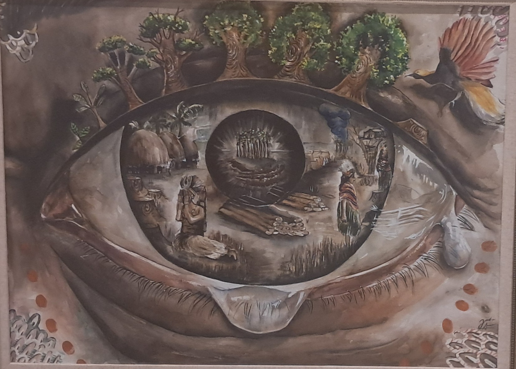 Lukisan Tears of Papua karya Jaden Andara, 2025 (Dokpri)