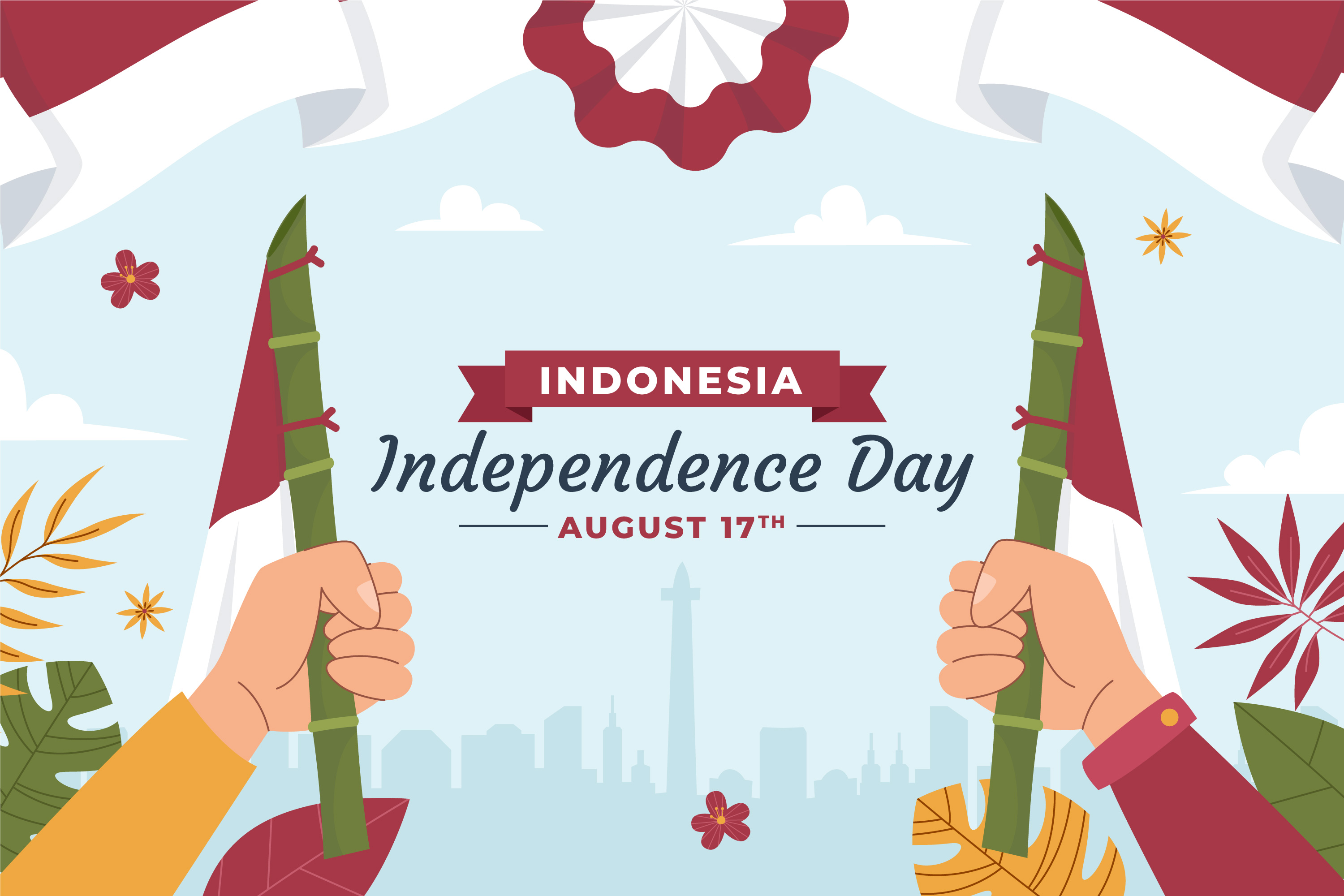 Tampilan contoh poster lomba 17 Agustus 2025 dari Freepik (1) | Foto: (Freepik).