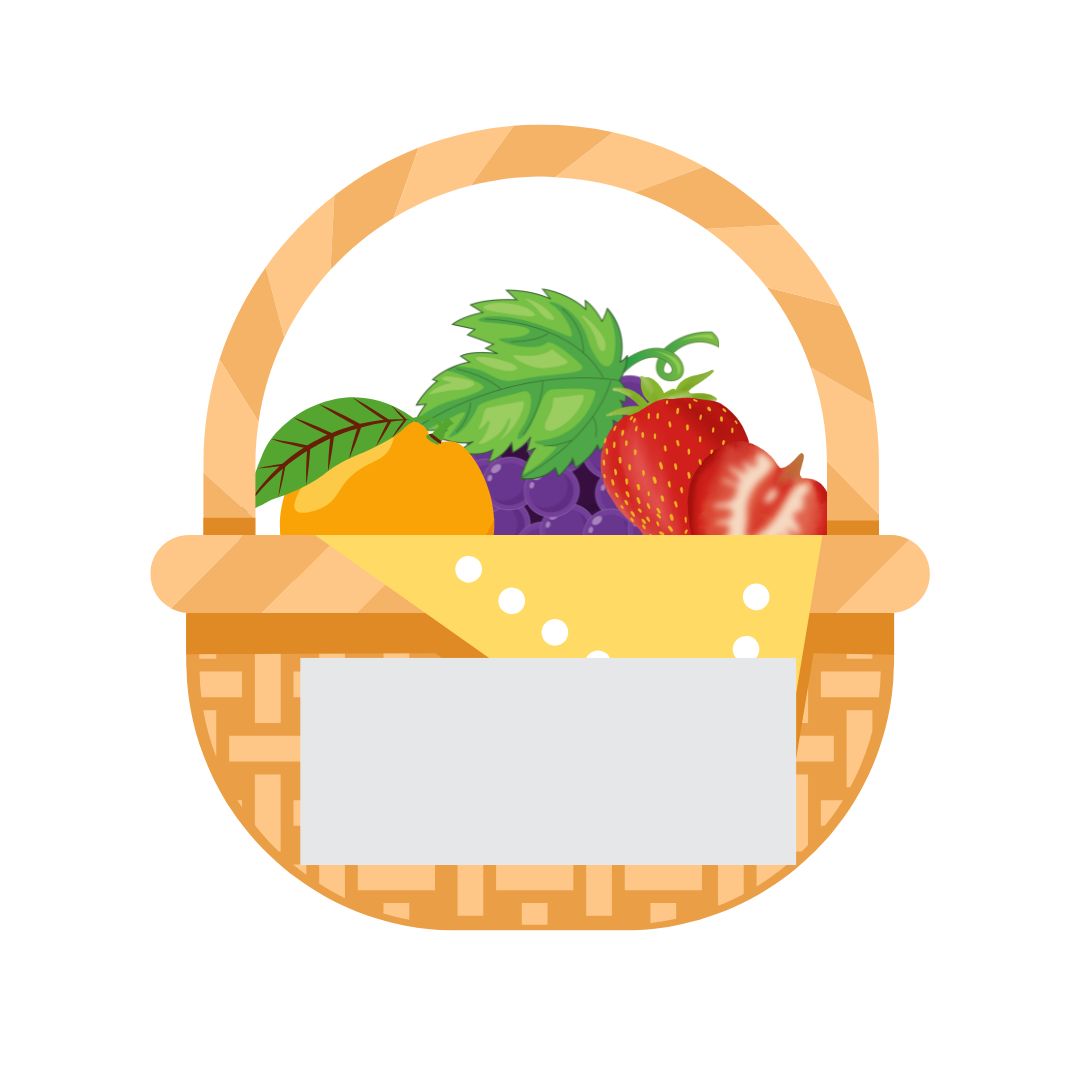  Ilustrasi name tag keranjang buah | Ilustrasi oleh Canva 
