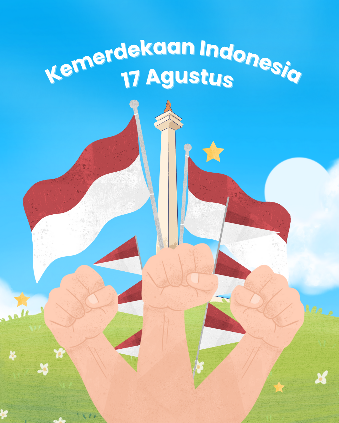 Tampilan contoh poster lomba 17 Agustus 2025 (4) | Foto: (Canva).