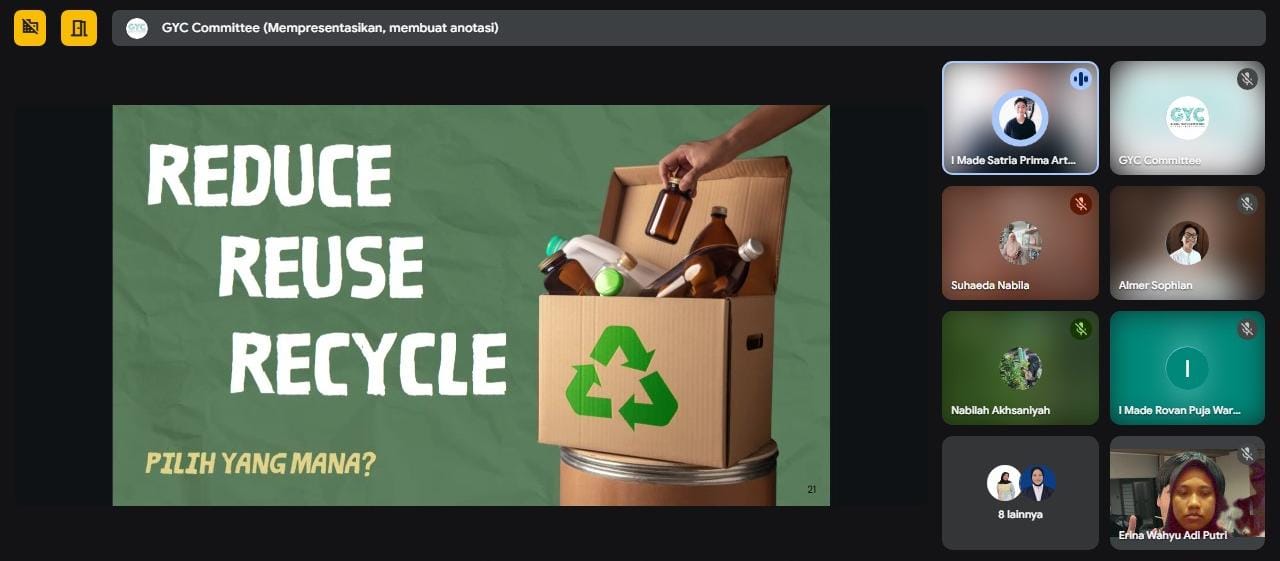 Pembekalan daring komunitas Global Youth Conference | Dok. Global Youth Conference 