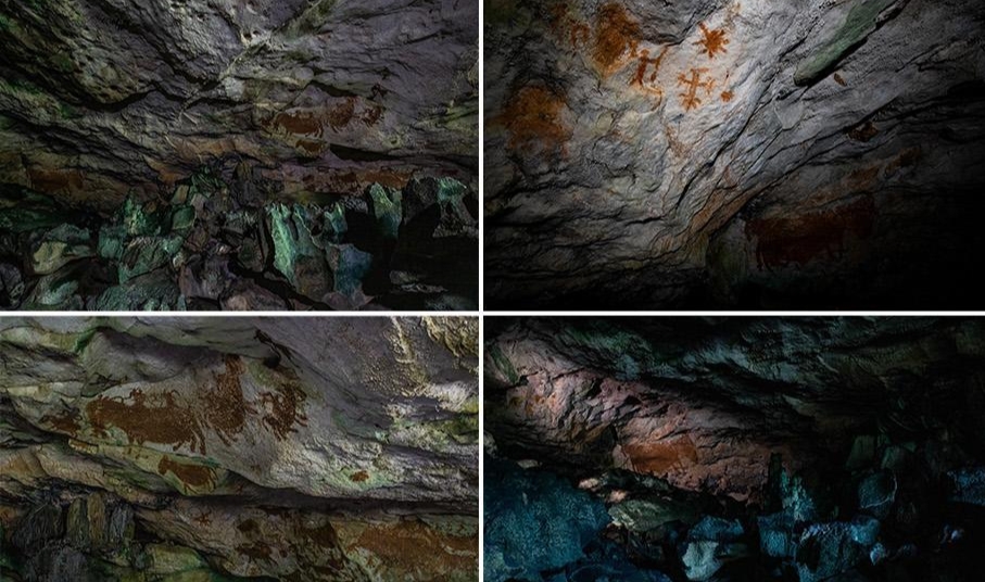 Lukisan di dinding Gua Kobori | Gambar via kemenparekraf.go.id