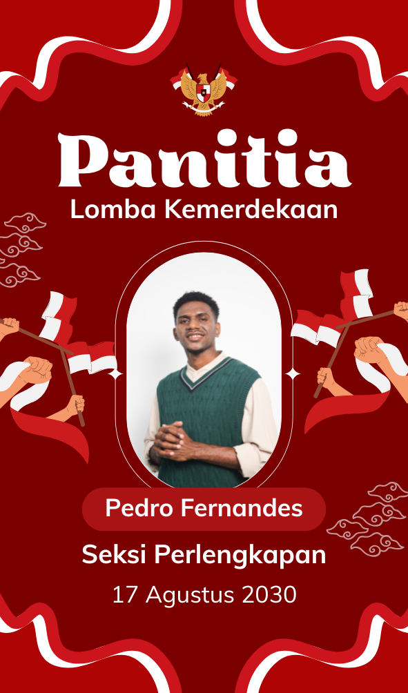 contoh desain badge panitia 17 Agustus