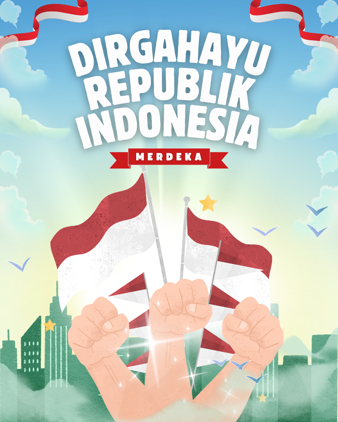 Tampilan contoh poster lomba 17 Agustus 2025 (1) | Foto: (Canva).