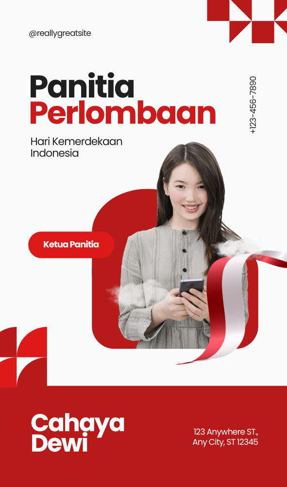 contoh desain name tag atau badge panitia 17 Agustus