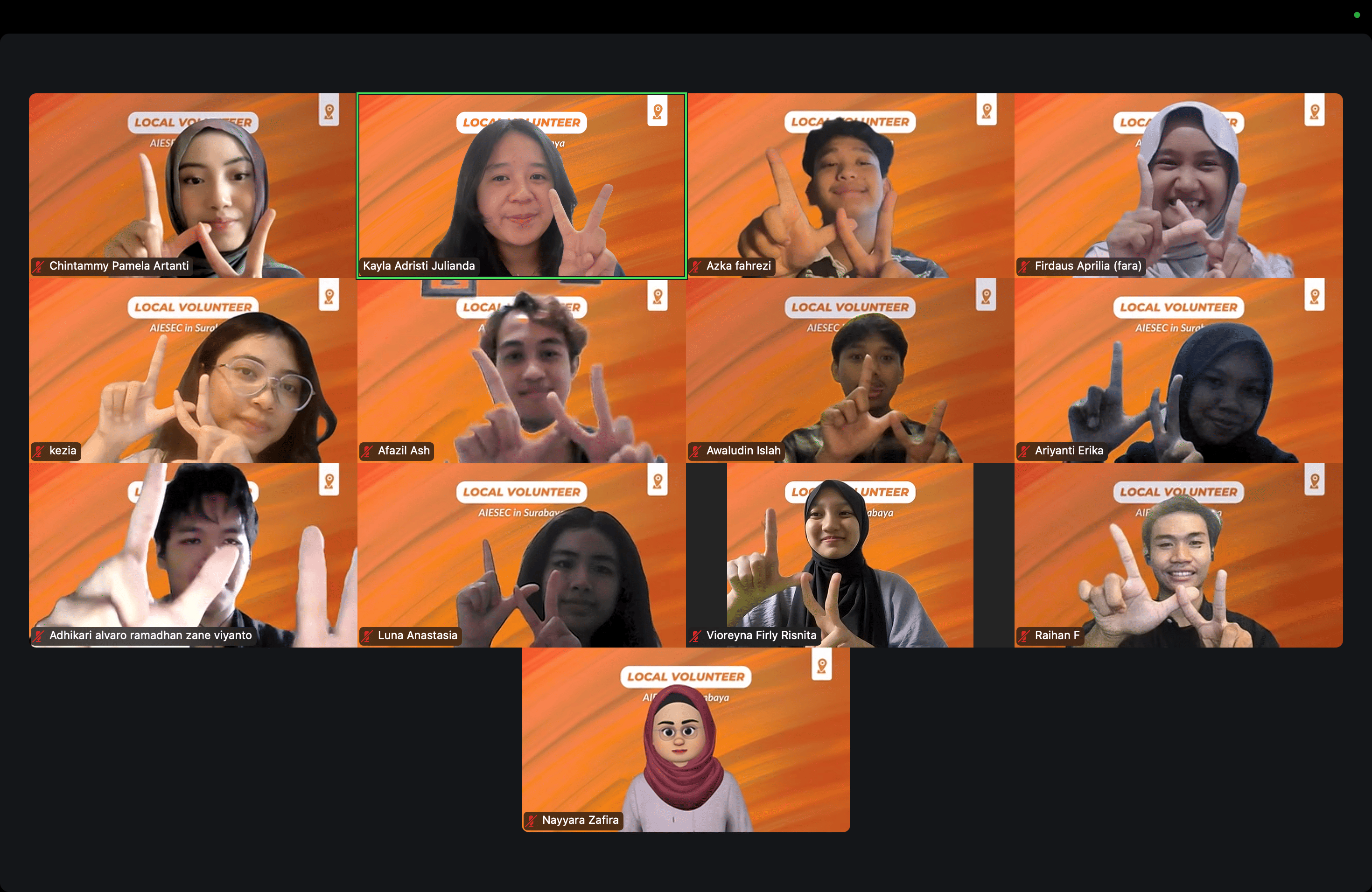  Para Local Volunteers yang hadir saat Local Volunteers Bootcamp: Skill Enhancement 