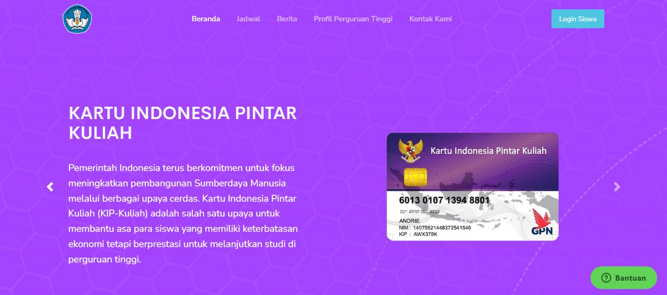 Gambar situs Beasiswa KIP-Kuliah | Foto: (Tangkap Layar Situs Beasiswa KIP-Kuliah).