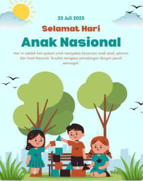 Contoh poster Hari Anak Nasional 2025 (3) | Foto: (Tangkap Layar Canva).
