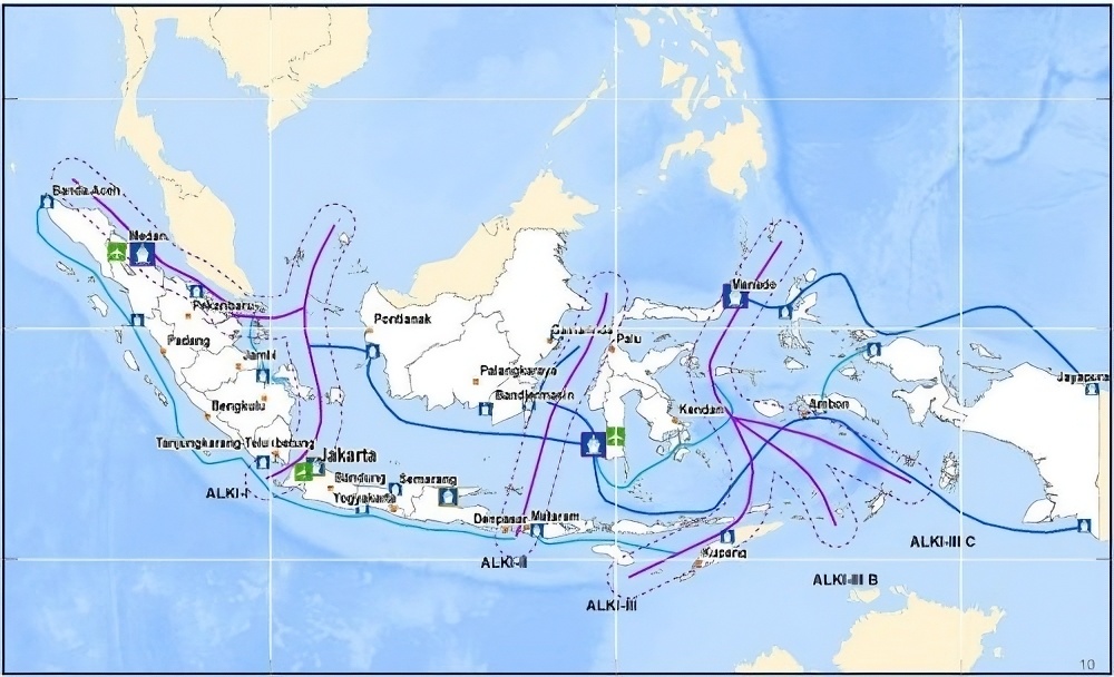 Jalur ALKI yang melewati perairan Indonesia