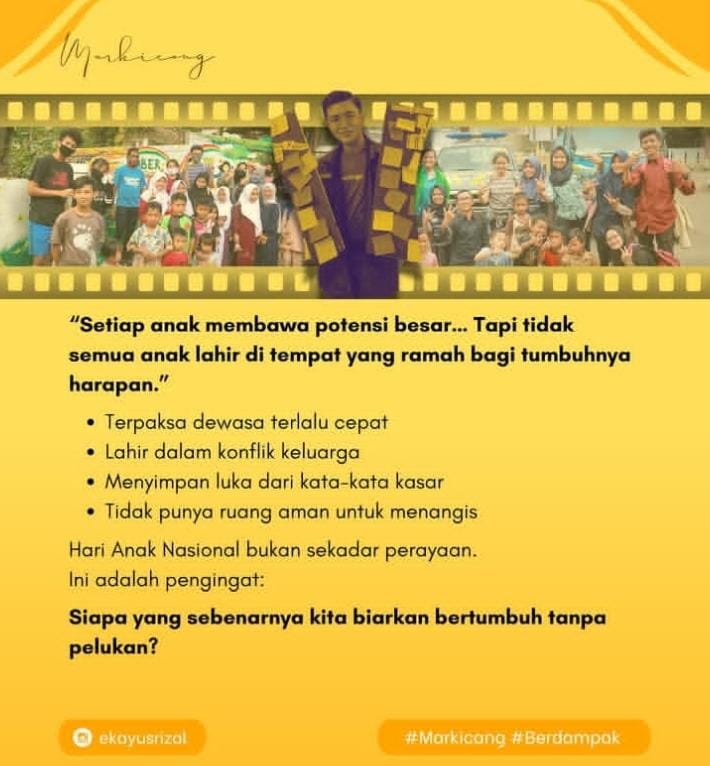 “Setiap anak membawa potensi besar... Tapi tidak semua anak lahir di tempat yang ramah bagi tumbuhnya harapan.” (Foto: Dok. Instagram Jeo Rhyxalle Davidson)
