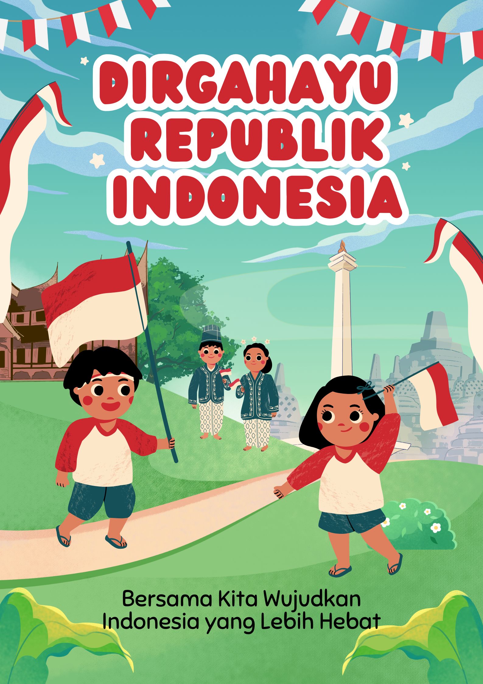 poster kemerdekaan HUT ke-80 RI