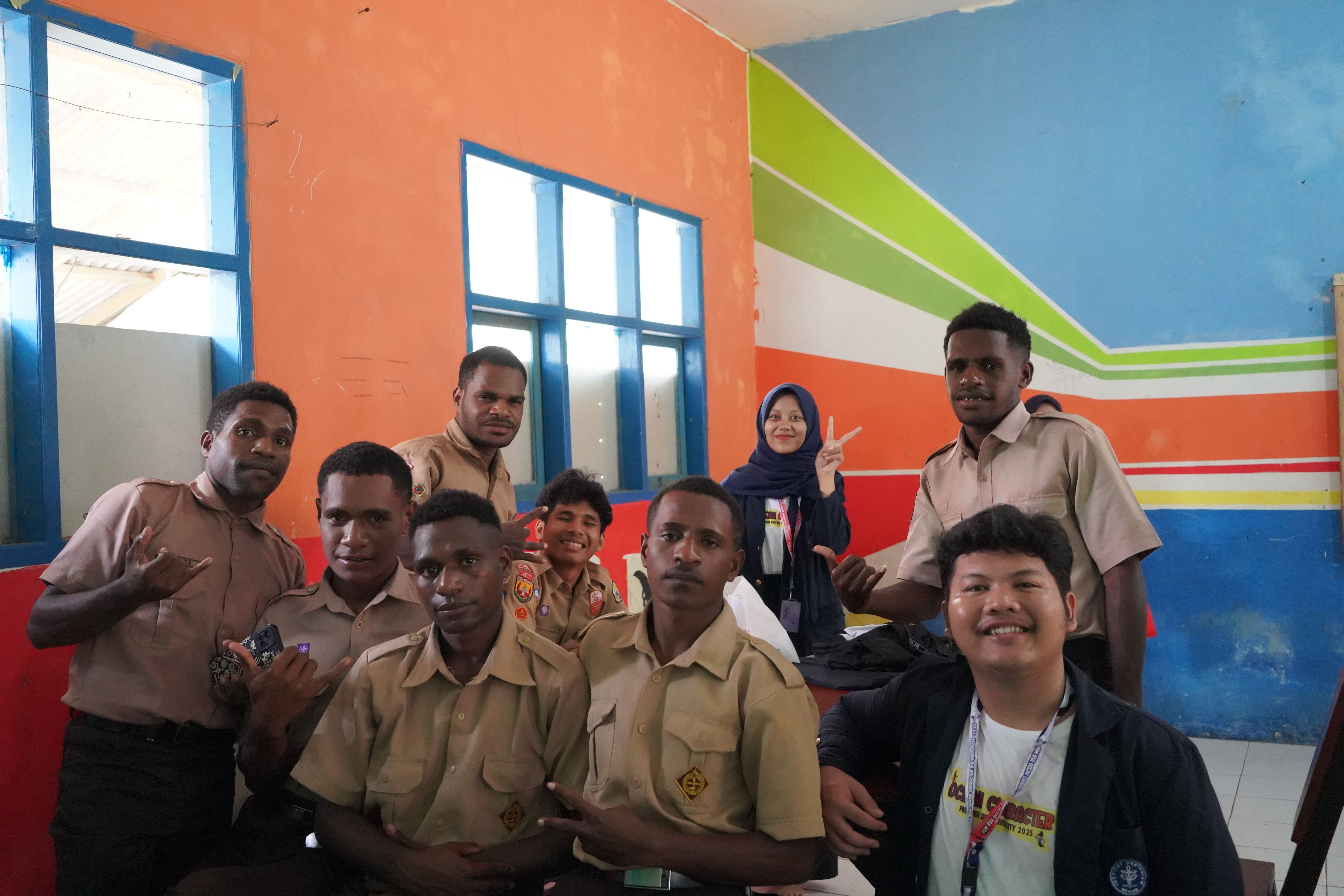 Kebersamaan siswa yang berasal dari berbagai macam daerah 