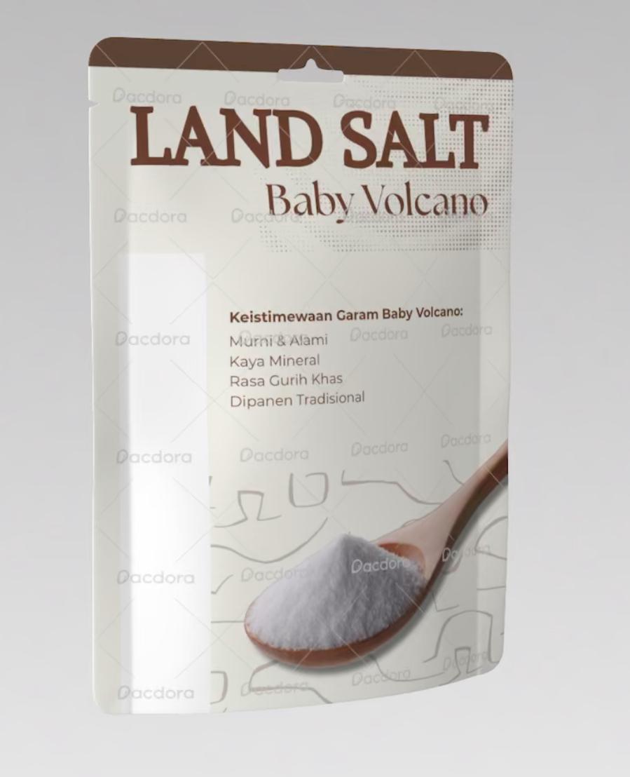 Desain kemasan garam bledugan Baby Volcano