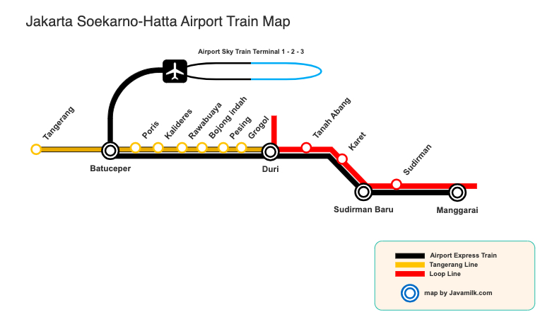 Rute Kereta Bandara Soekarno-Hata