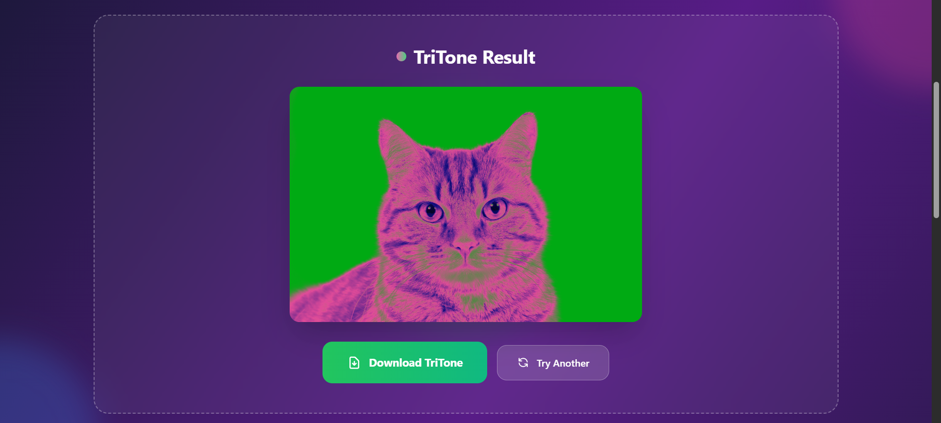 ubah foto profil jadi pink hijau biru via Tritone Studio