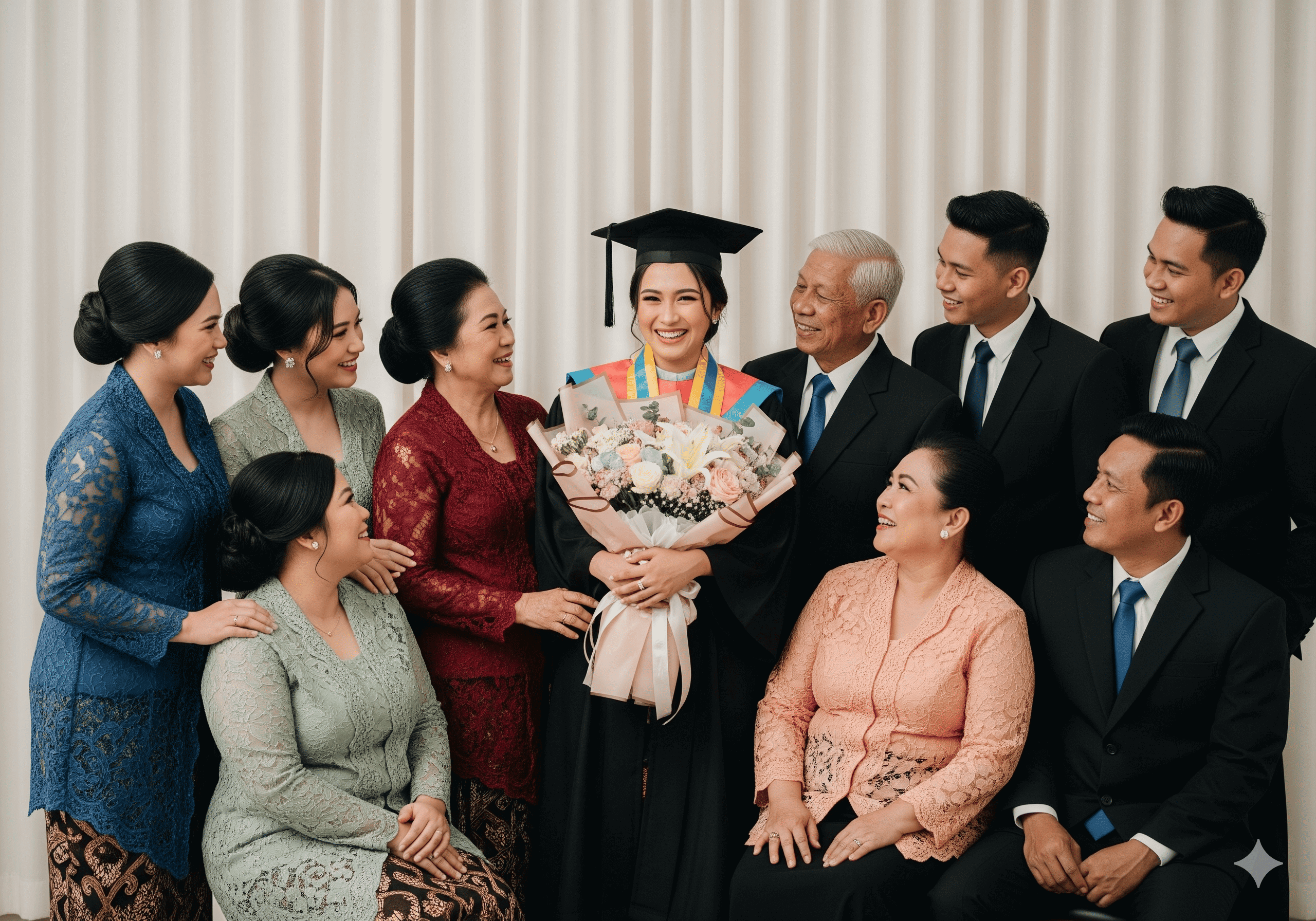 Foto Wisuda Bareng Keluarga Pakai Prompt Google Gemini AI | Sumber: Google Gemini