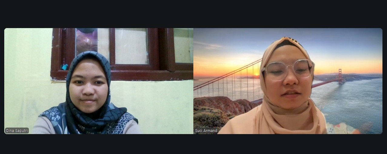 Wawancara via zoom bersama Suci Utami Armand | Foto: (dokumentasi pribadi)