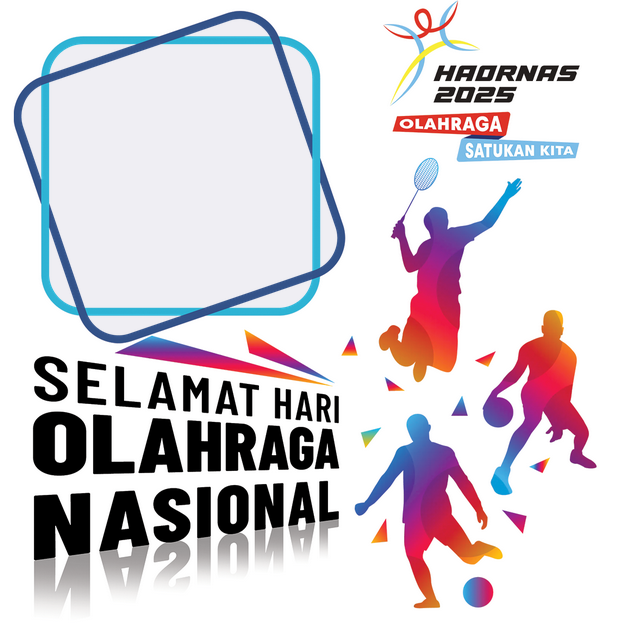 gambar twibbon Hari Olahraga Nasional (Haornas) 2025