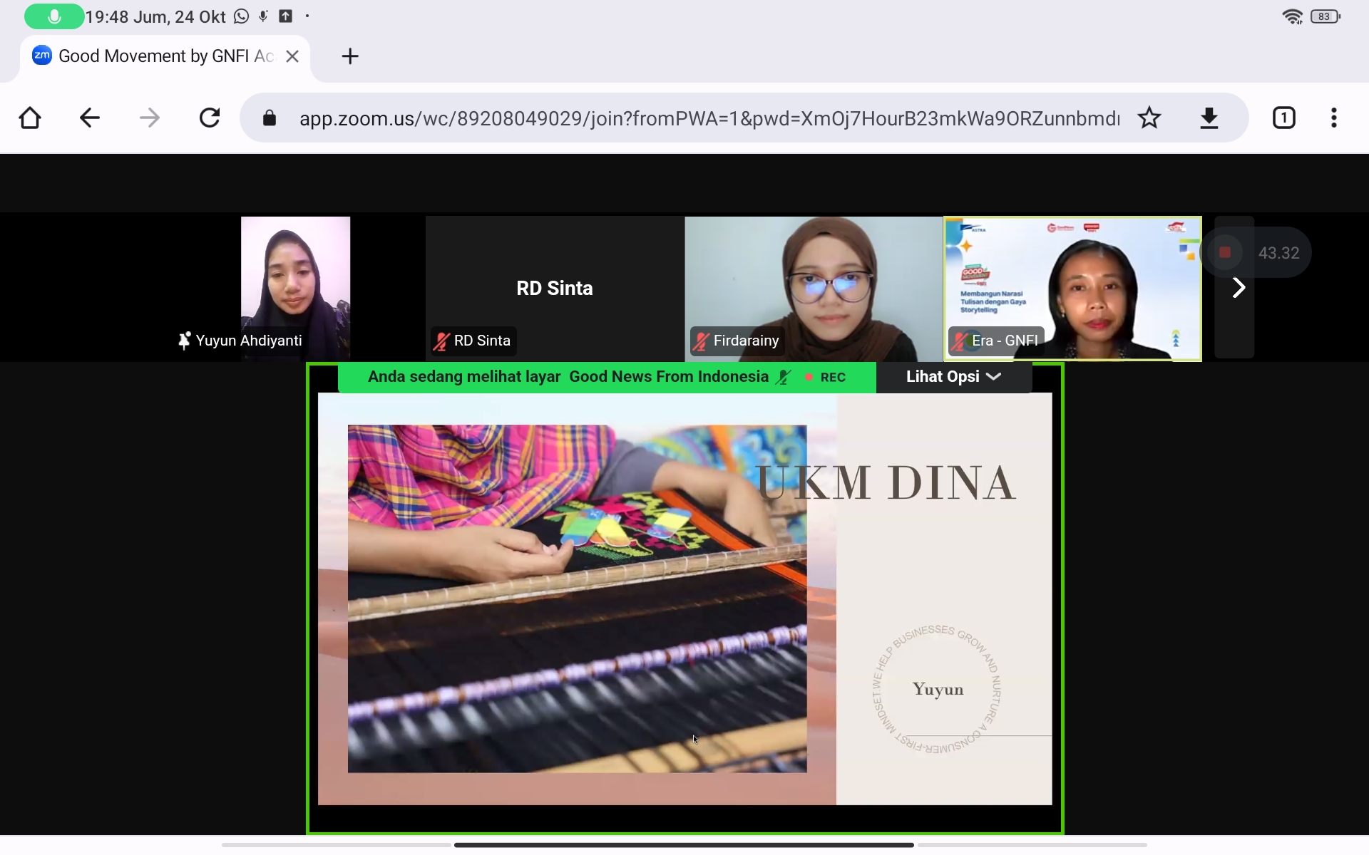 Talkshow Good Movement powered by GNFI x Astra | Foto: Dokumentasi Pribadi