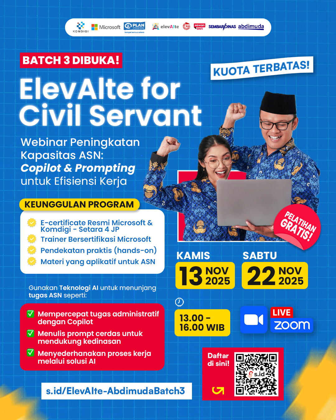 pelatihan copilot ASN ElevAIte for Civil Servant