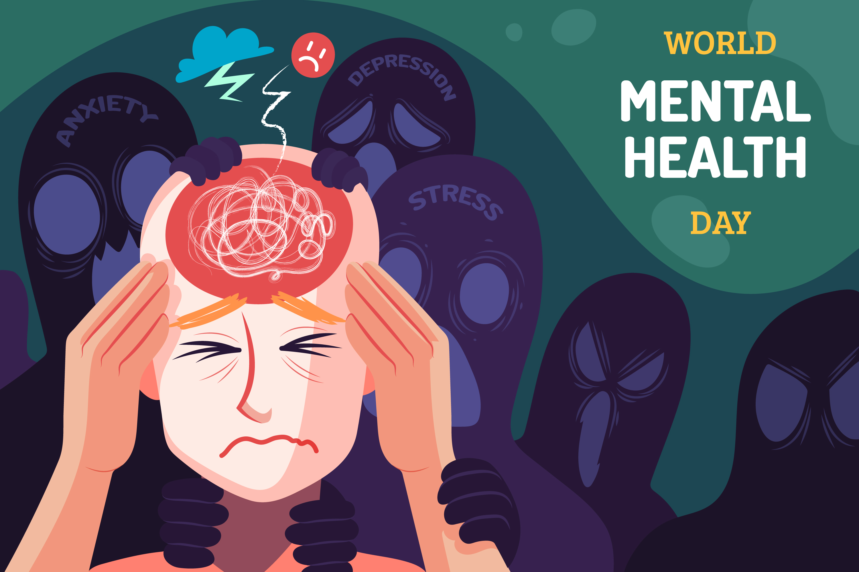 Gambar dan Ucapan Hari Kesehatan Mental Sedunia 10 0ktober 2025 dengan Bahasa Inggris| Sumber: Freepik.com