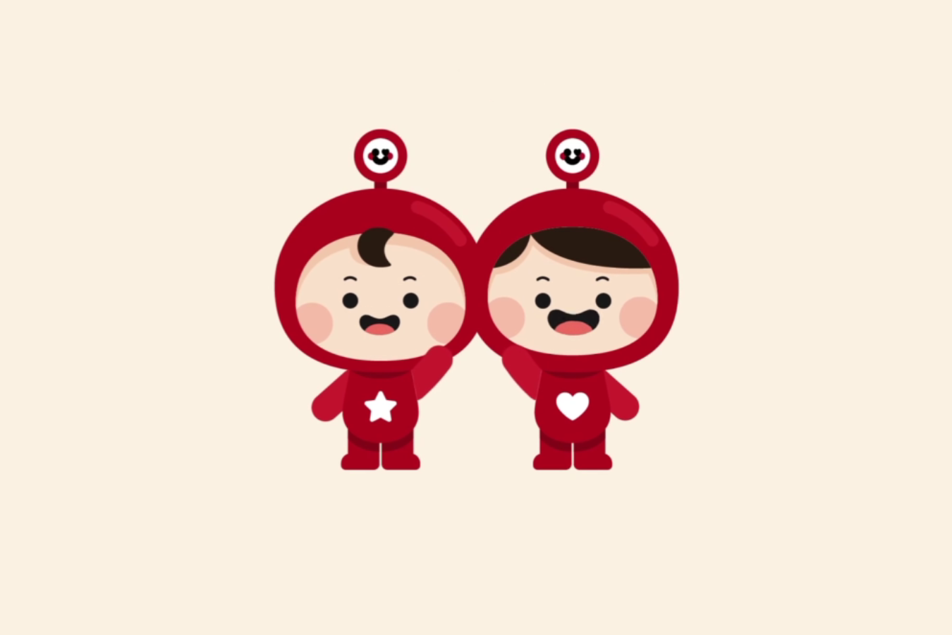 Maskot YSPM. Rara dan Pipi | Dokumentasi: Instagram @sahabatpipimerah