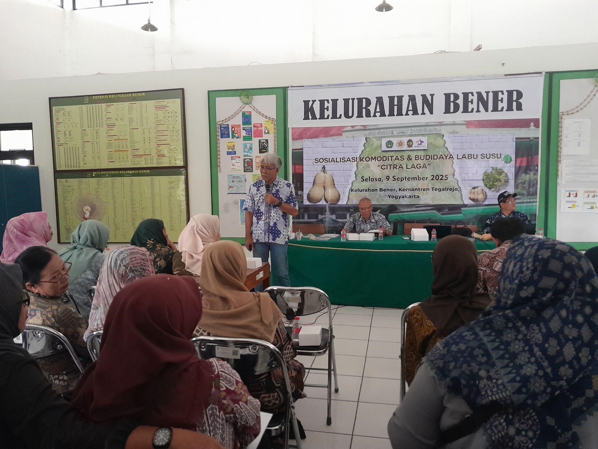 Dokumentasi Pribadi | Pematerian Penanganan dan Pengolahan Pasca Panen Labu Susu oleh Prof. Ir. Supriyadi, M.Sc.,Ph.D.
