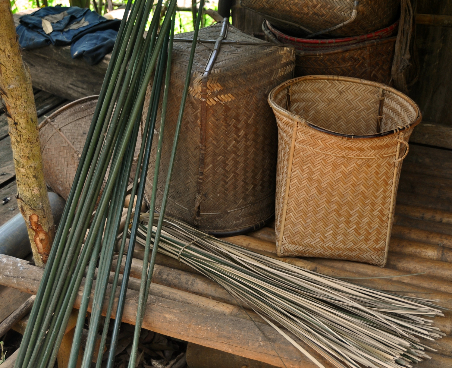 Hasil Anyaman Bambu.