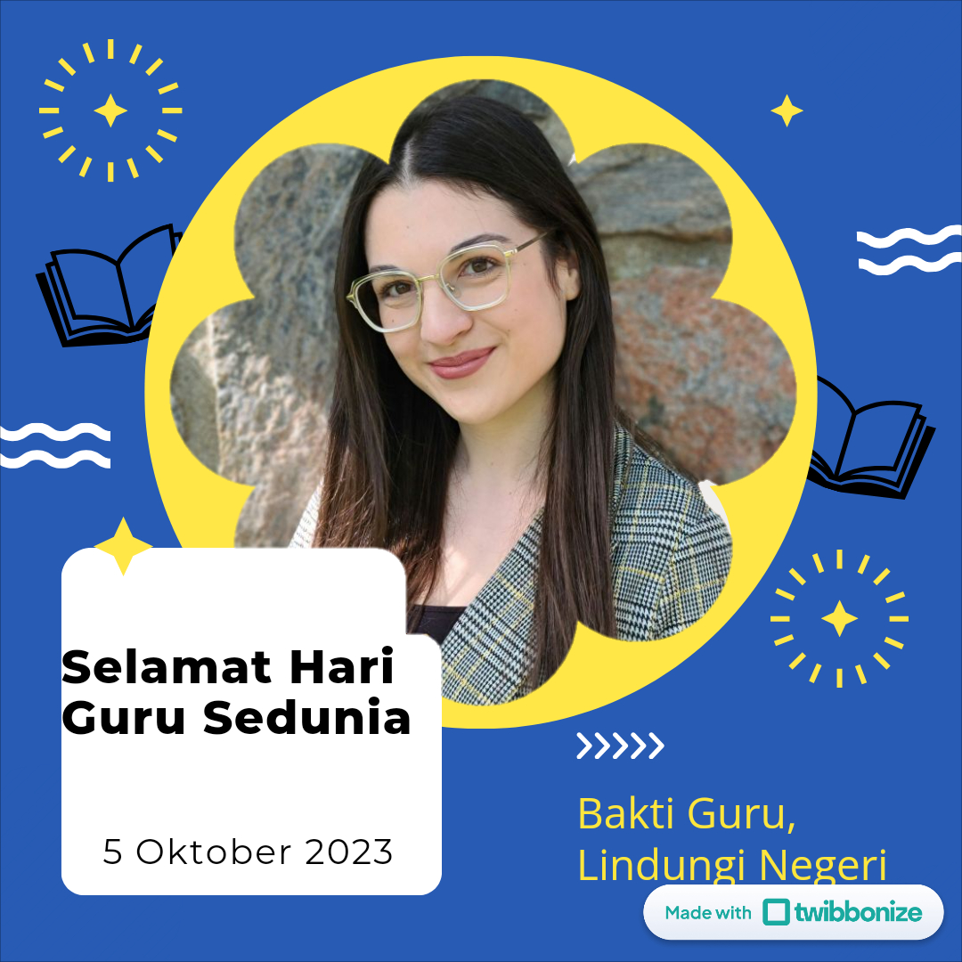Twibbon Hari Guru Sedunia 2025 Minimalis Warna Biru | Sumber: Twibbonize @Charli Medin dan Unsplash.com @Michael Guartin