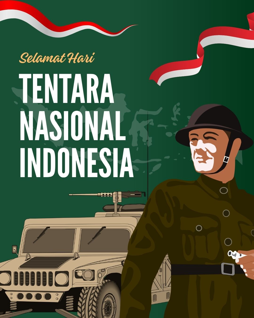 Poster HUT ke 80 TNI