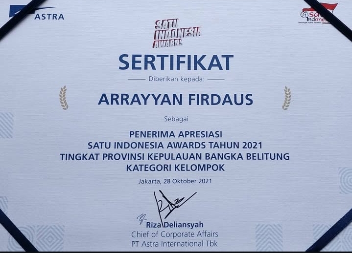 SATU Indonesia Awards 2021 untuk Kooyla.com | Foto: Instagram/@arrayyanf