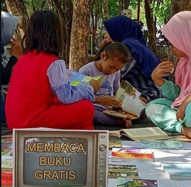 Taman Nakila atau Taman Baca di KBA Togafo Ternate | Foto: Instagram/@kba.maluku.utara