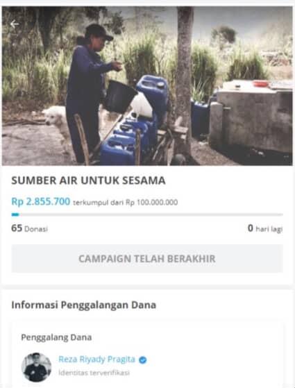Potret campaign project SAUS di kitabisa.com | Dokumentasi foto oleh Reza Riady Pragita