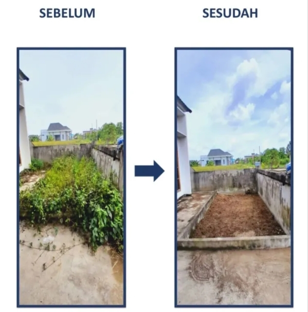 Service Betukang.id untuk program tukang membersihkan halaman | Foto: Instagram/@betukang.id