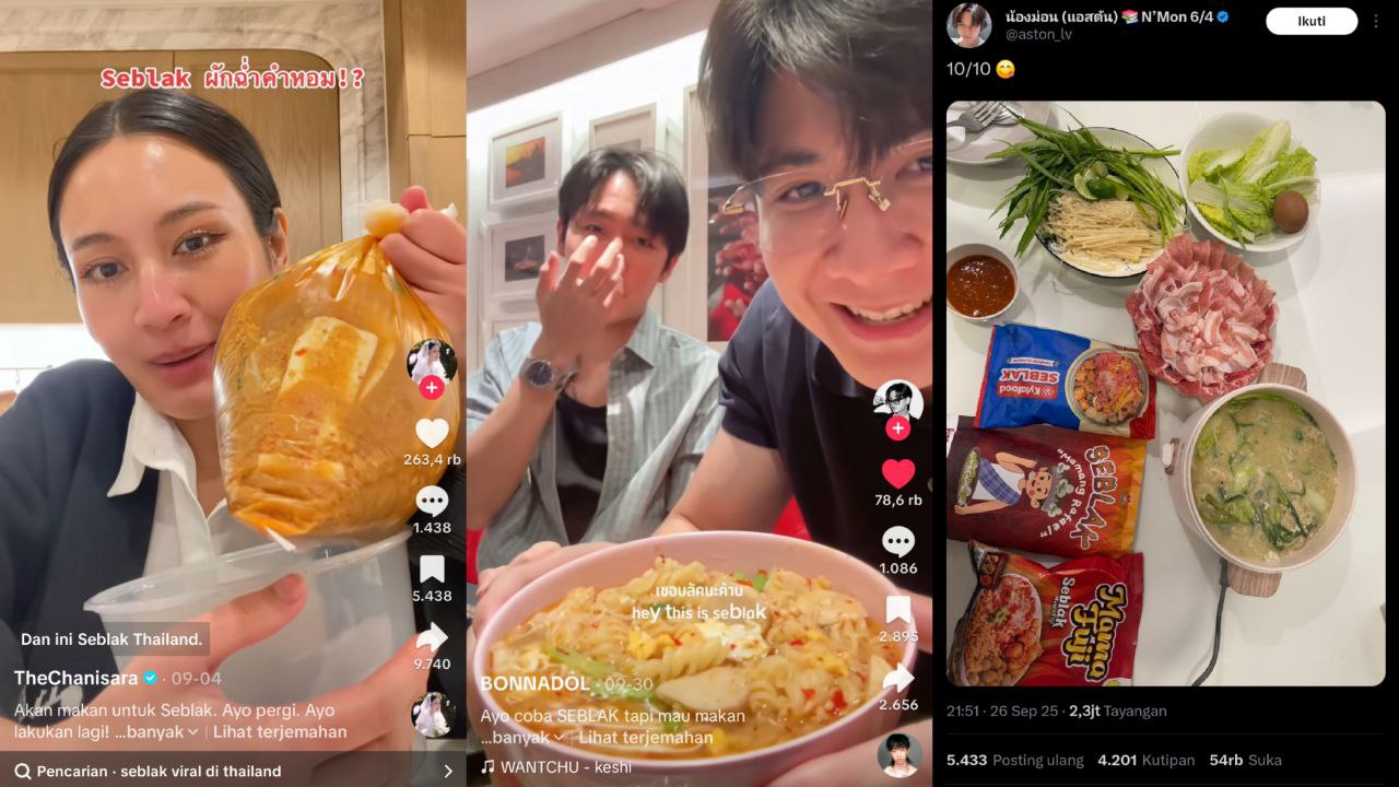 Beberapa influenser Thailand yang mencoba Seblak