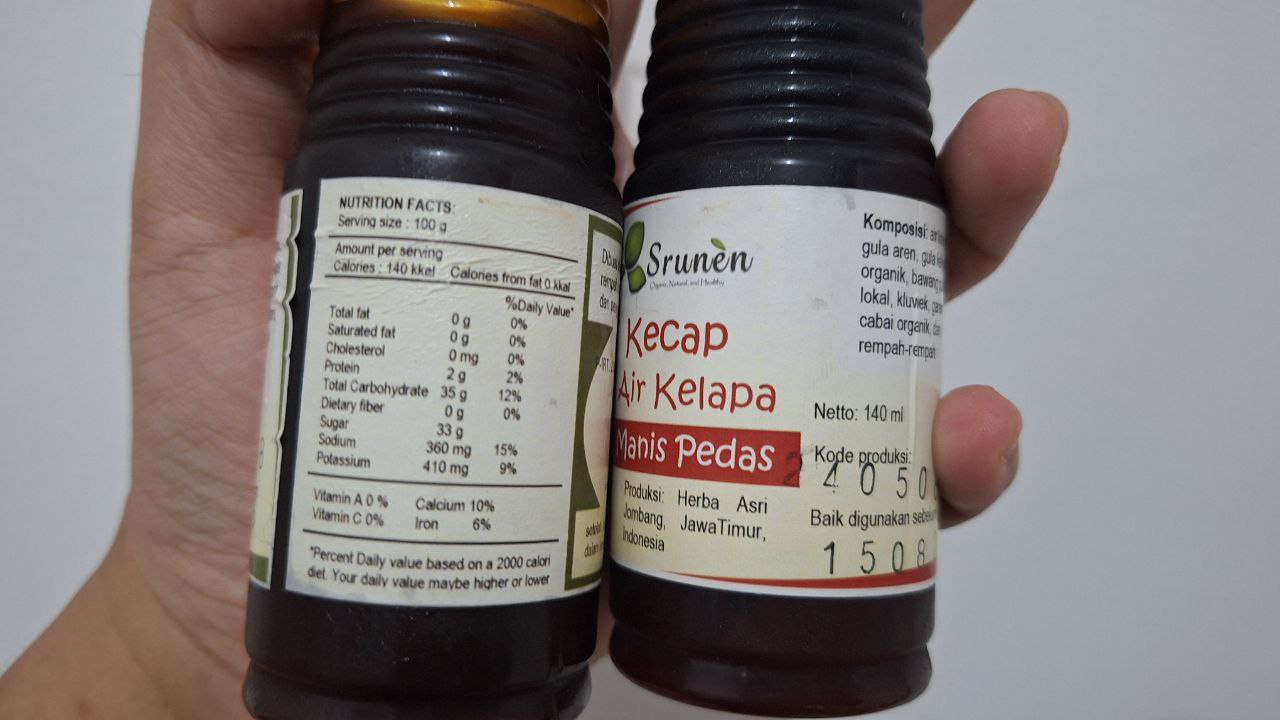 Kandungan Gizi Kecap Air Kelapa.