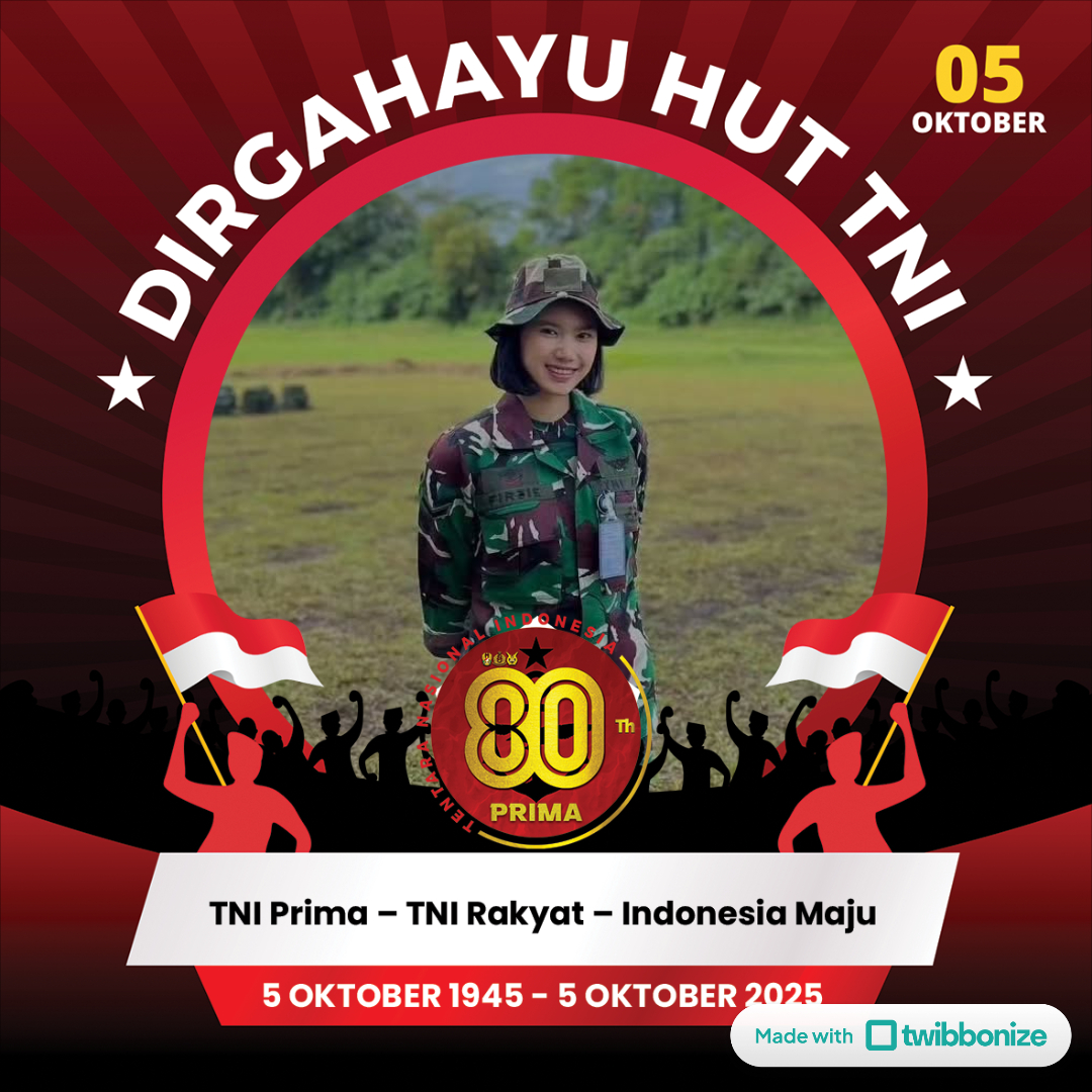 Twibbon HUT ke-80 TNI