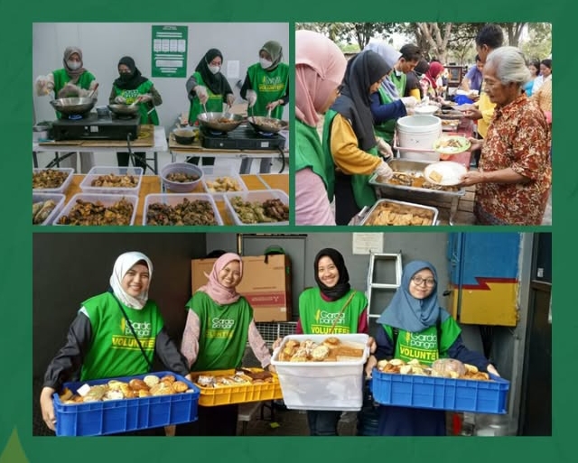 Potret tim dan relawan Garda Pangan melakukan food rescue | Instagram Garda Pangan 