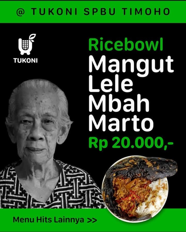 Konten eye catching Ricebowl Mangot Lele Mbah Marto | Instagram Tukoni Indonesia 