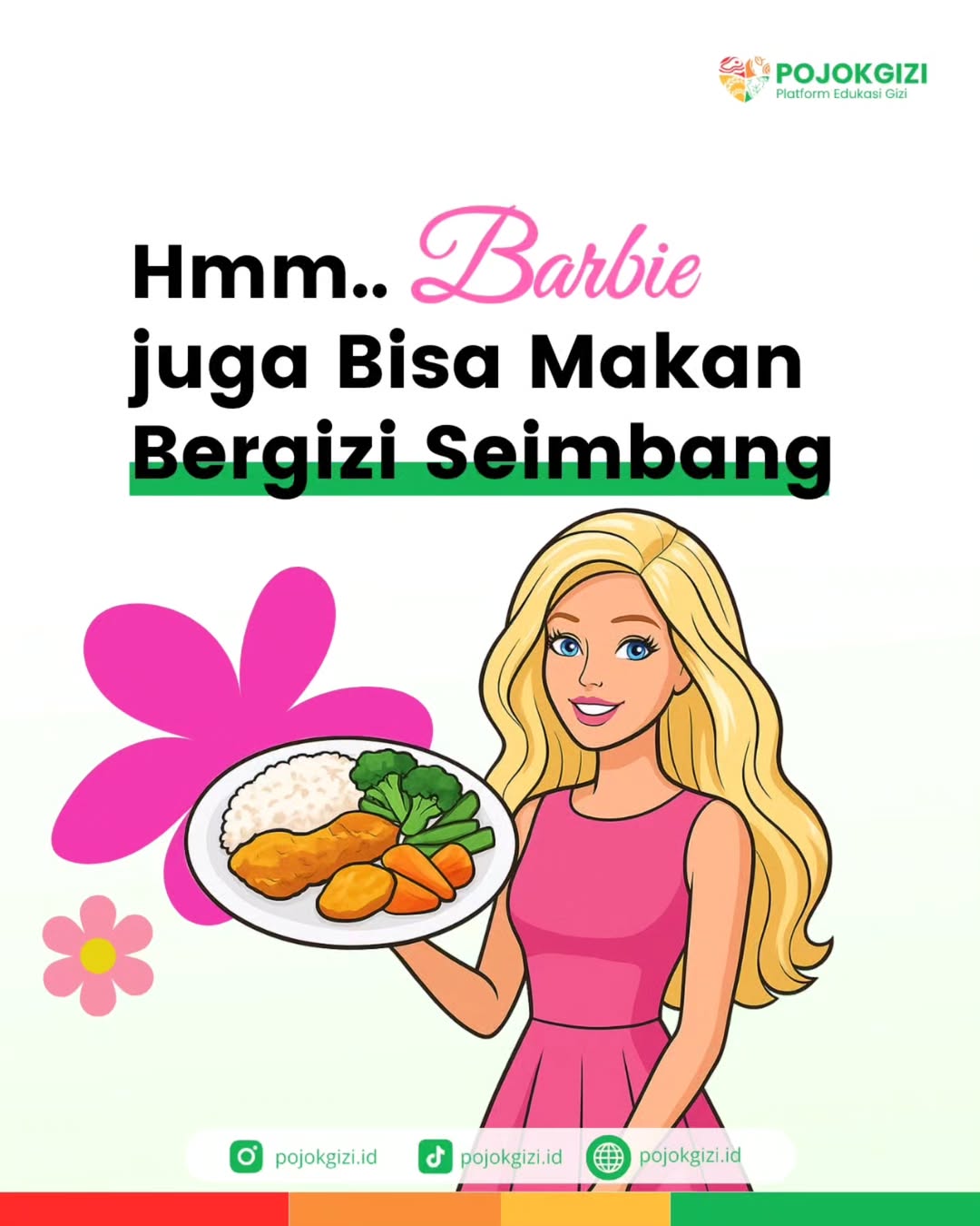 Konten edukatif Pojok Gizi dengan bahasa sederhana dan gambar menarik | Instagram Pojok Gizi