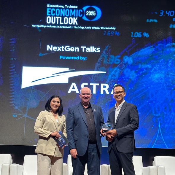 Potret Irfan Yuta Pratama menghadiri acara Bloomberg Technoz Economic Outlook 2025 | Instagram Awanio